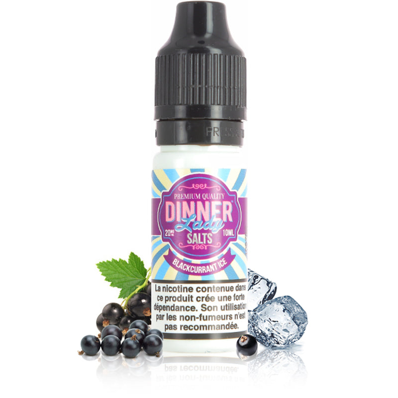 10ml E-liquide Blackcurrant Ice SDN 10ml – Dinner Lady | Cassis, Fraîcheur, Sels de Nicotine