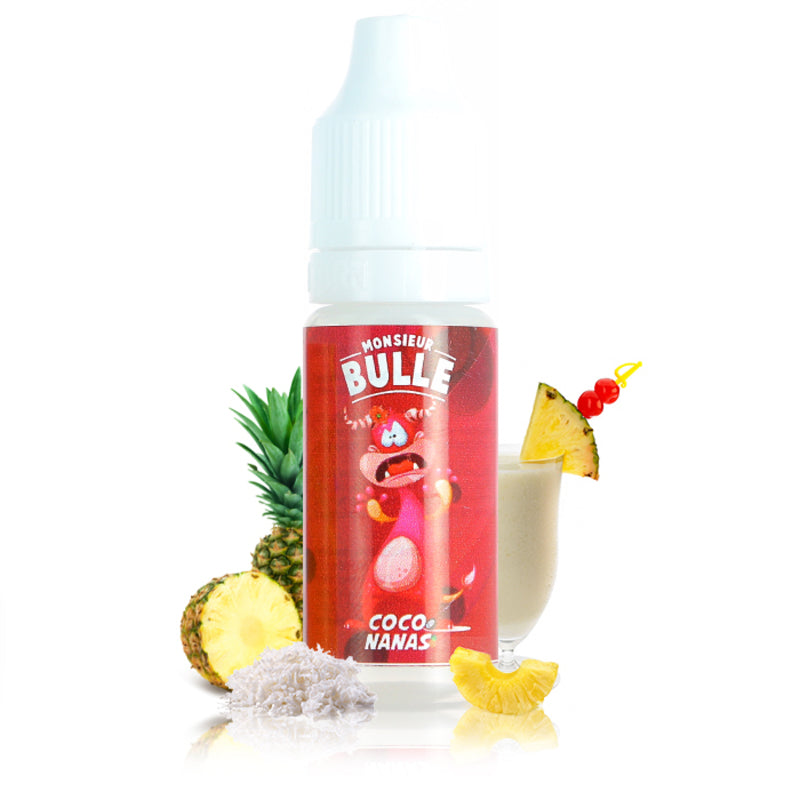 10ml Liquideo E-liquide Coco Nanas Monsieur Bulle