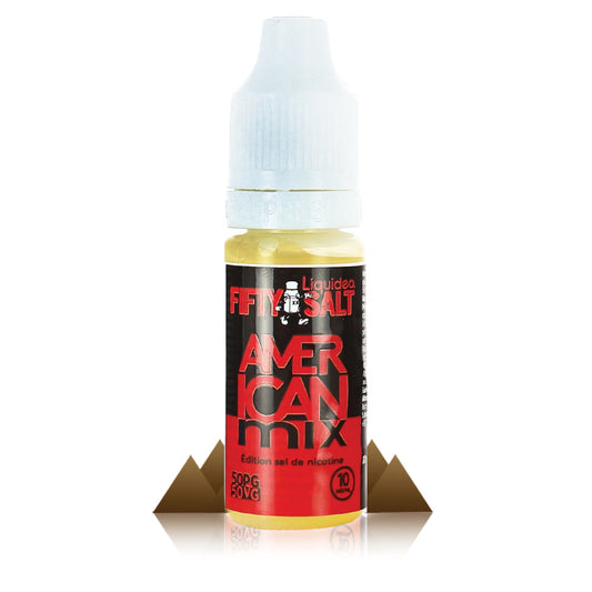 10ml Liquideo E-liquide American Mix Sel de Nicotine Fifty