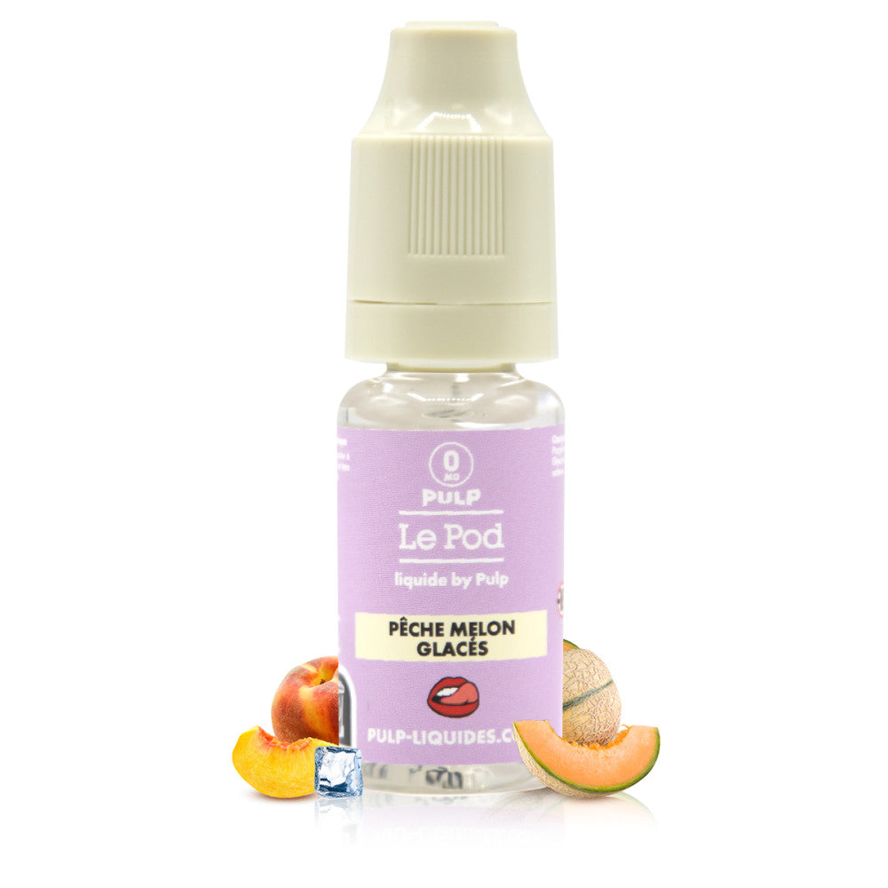 10ml Pulp E-liquide Pêche Melon Glacés Le Pod Liquide