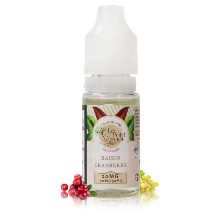 10ml Savourea E-liquide Raisin Cranberry Sel de Nicotine Le Petit Verger