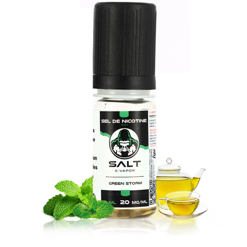 10ml Le French Liquide E-liquide Thé Vert Menthe Sel de Nicotine