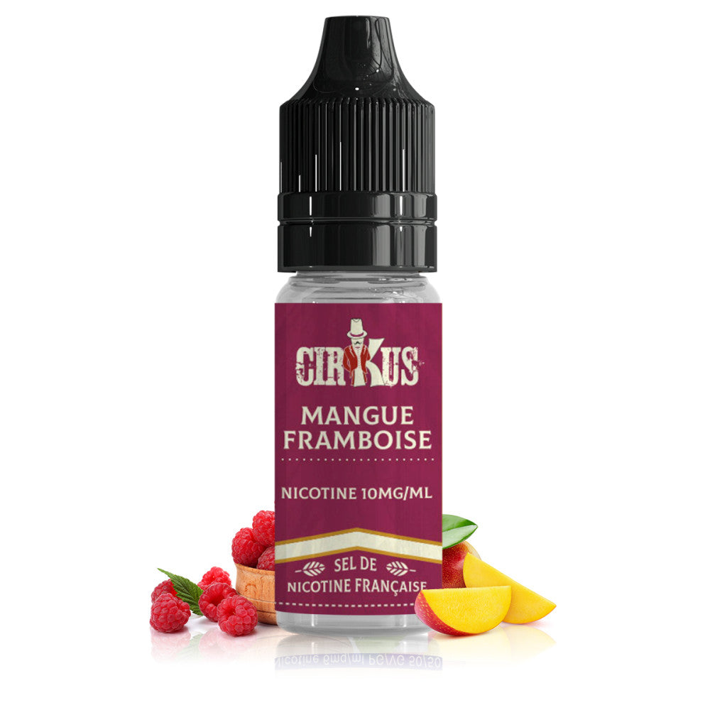 10ml E-liquide Mangue Framboise Sel de Nicotine – CIRKUS | Saveur Fruitée