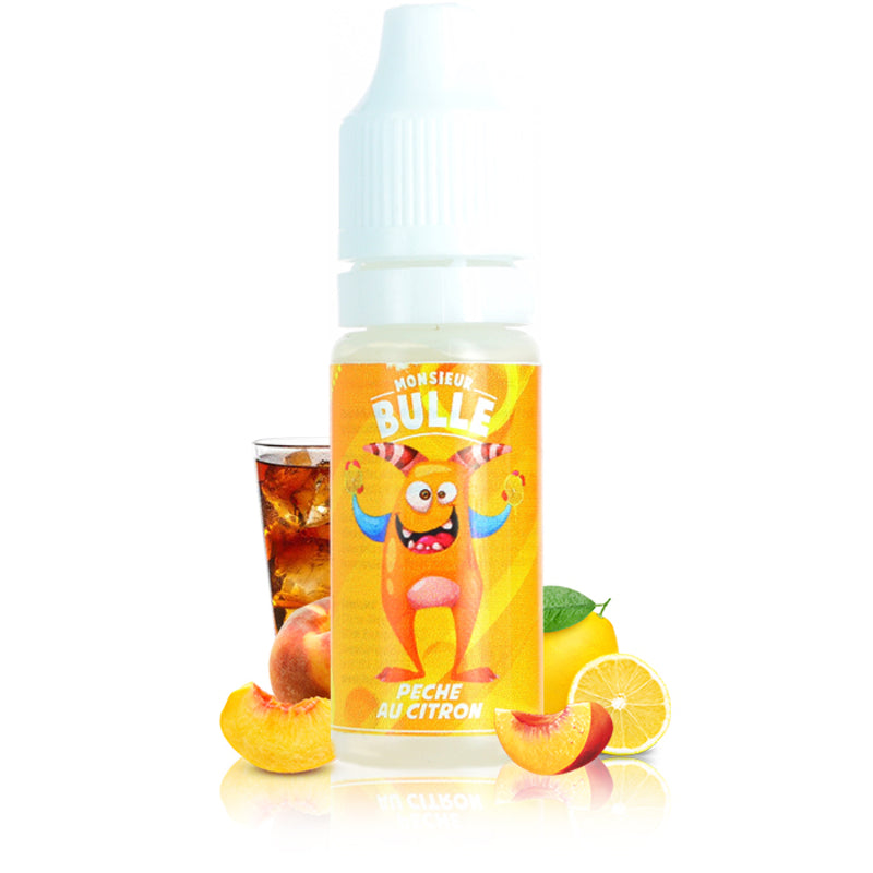 10ml Liquideo E-liquide Pêche au Citron Monsieur Bulle