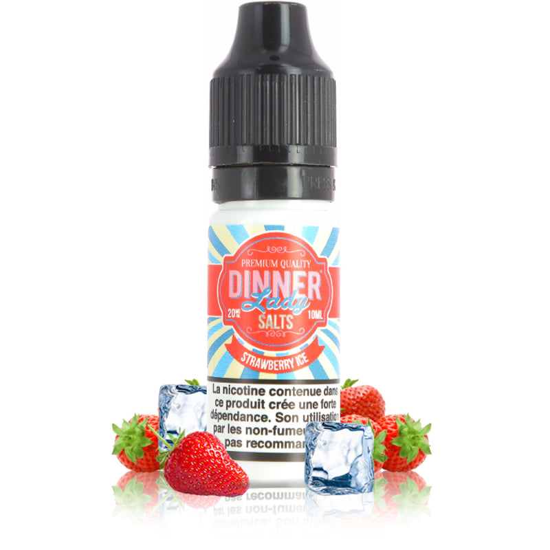 10ml Dinner Lady E-liquide Strawberry Ice SDN 10ml